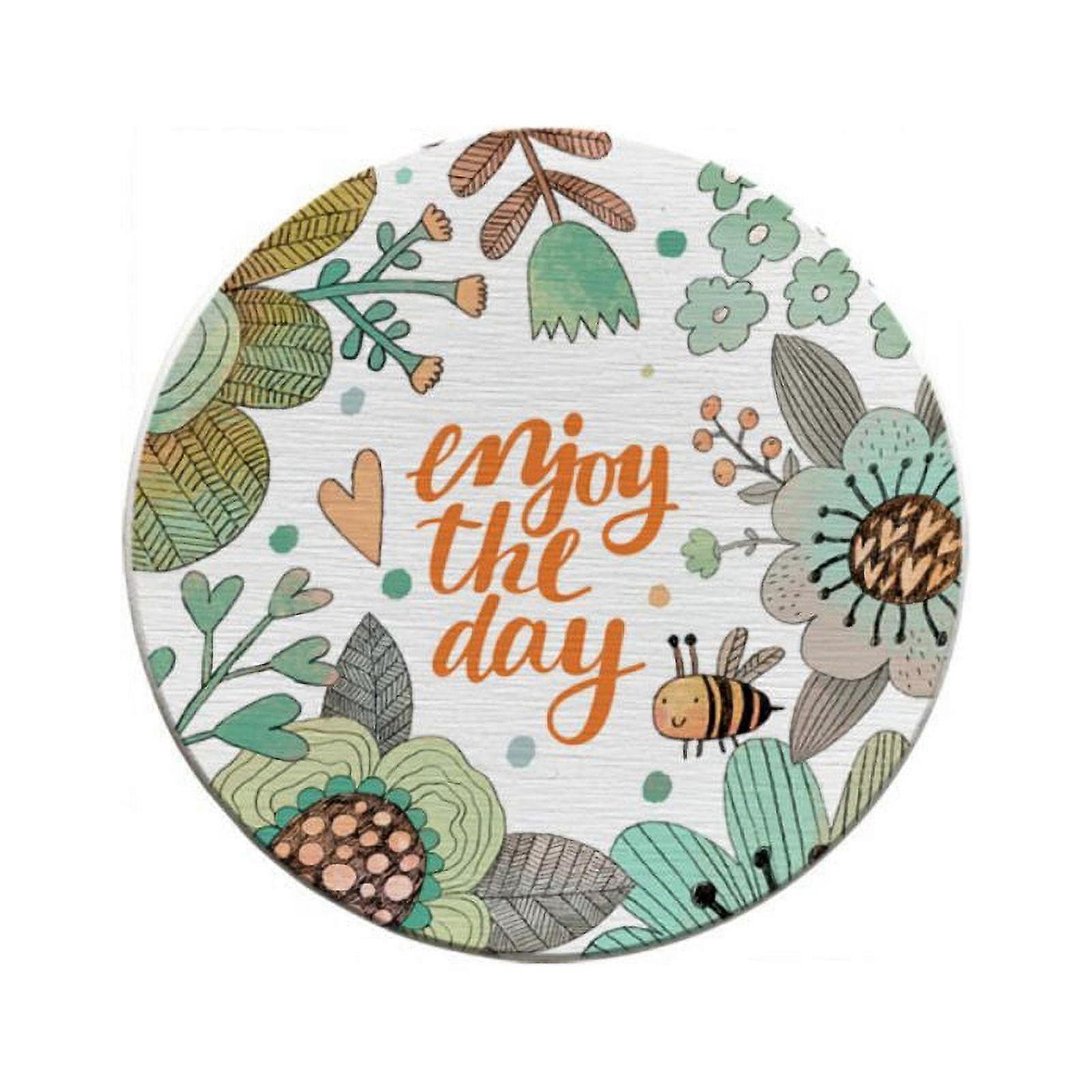 Drink Coasters, Absorbent Diatomite Coasters for Tabletop Protection, Suitable for Wooden Table, Decor, Housewarming Gift,Round,10cm