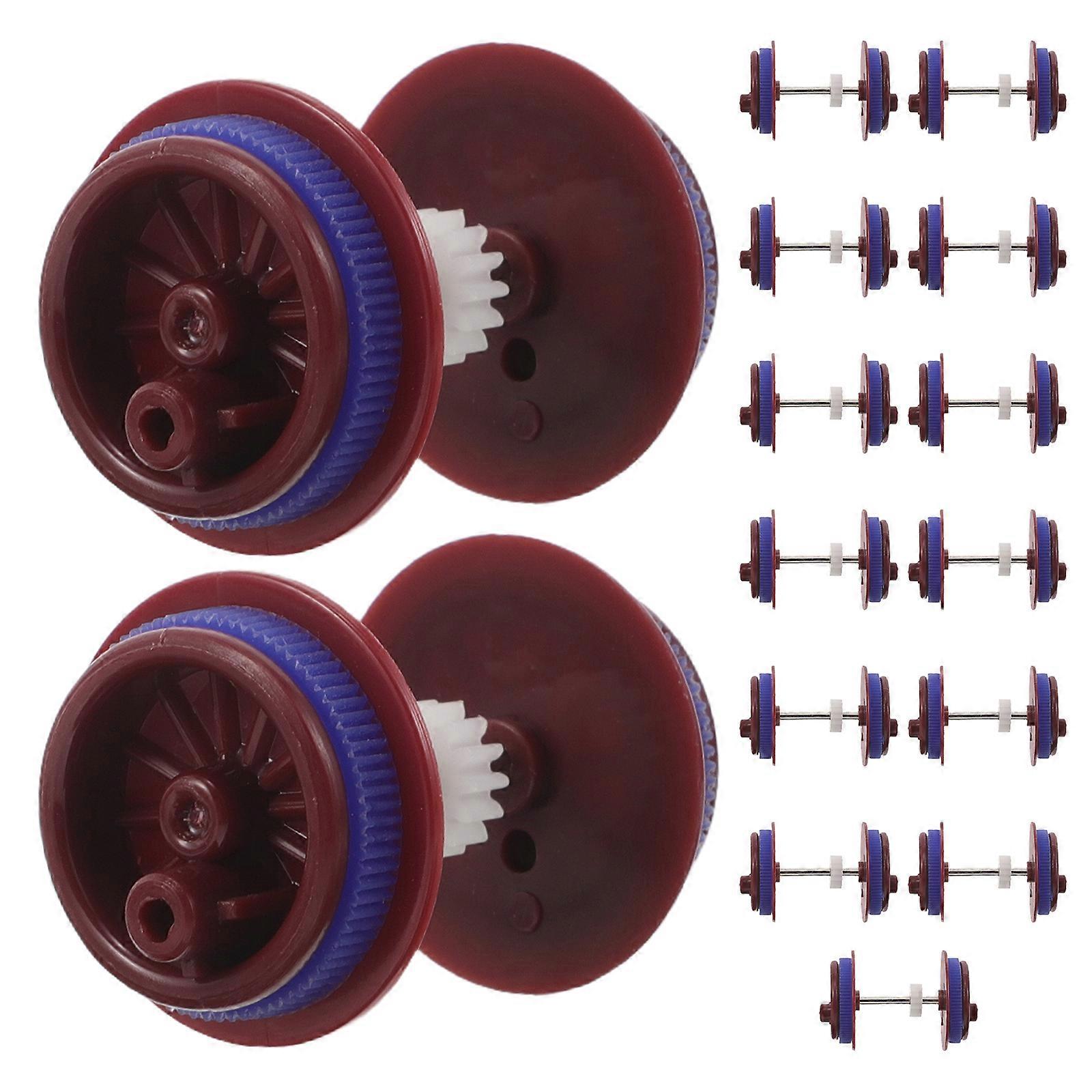 Fire Train Model Accessories Replacement Toy Wheels for DIY Assembly 15Pcs