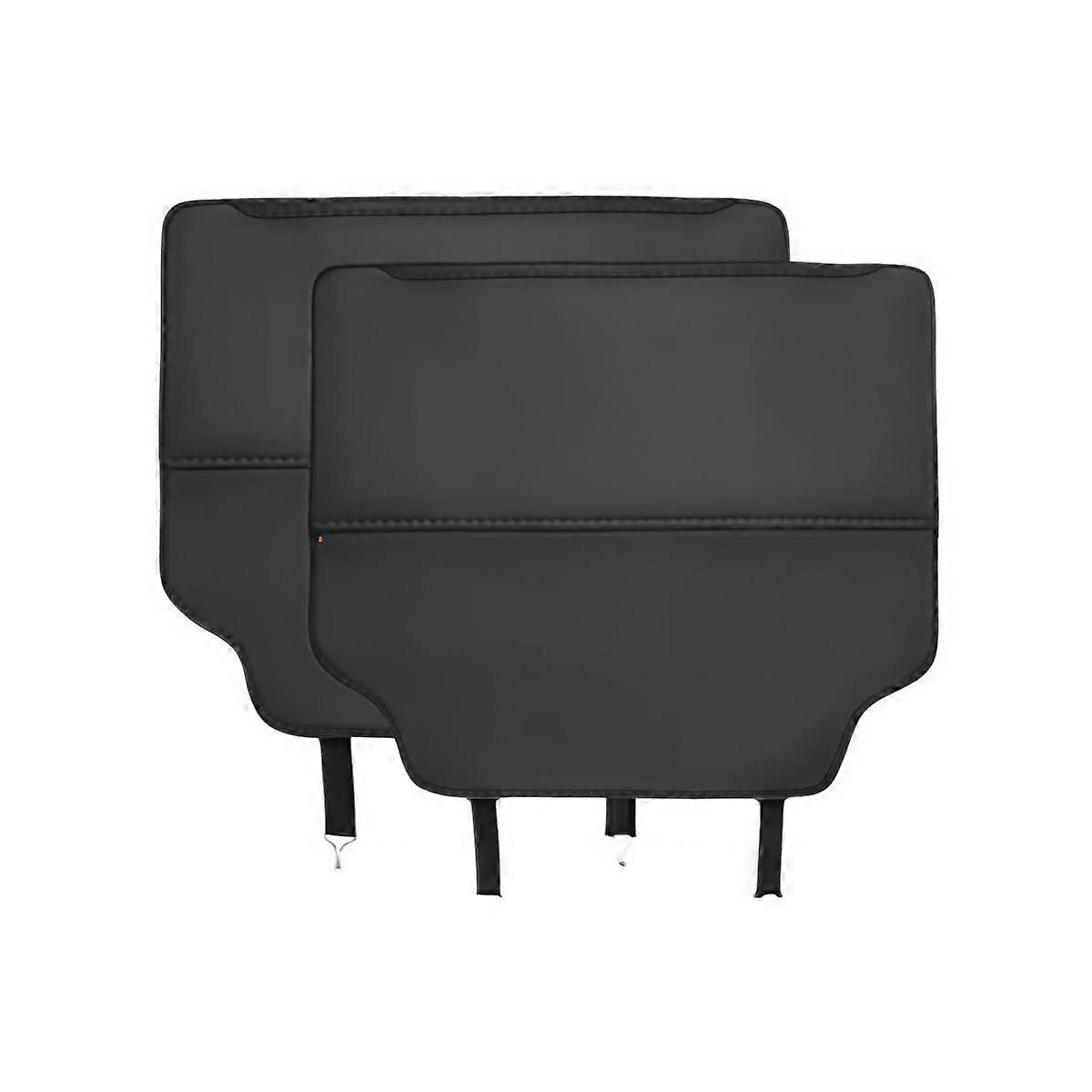 Universal Car Seat Back Organizer and Protector with Storage Pockets Kick Mat, Black