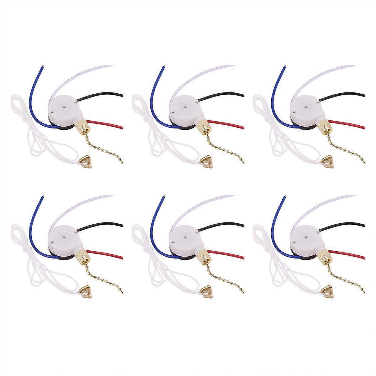 Ceiling Fan Switch Kit 3 Speed 4 Wire,ZE-208S Pull Wire Switch Gold