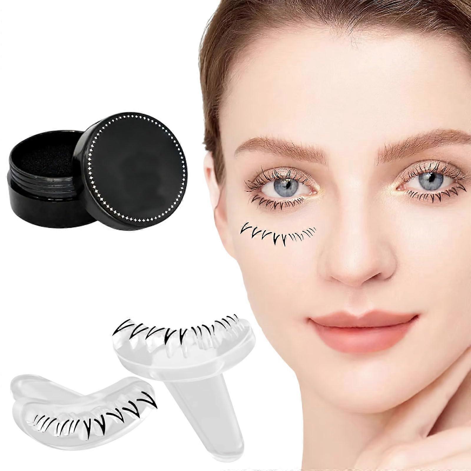 Lower Lash Stamp Kit with Reusable Silicone Tool for Precision Bottom Lashes and Smudge Makeup