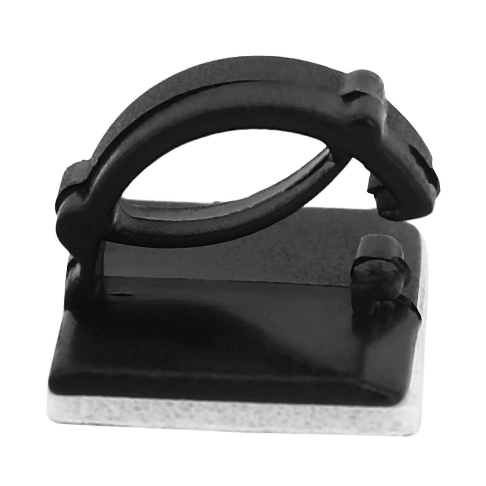 100 pcs. Self Adhesive Cable Clamp Plastic Rectangular Cable Clips Cable Tie Quick Bind Cable Wire Management Holder