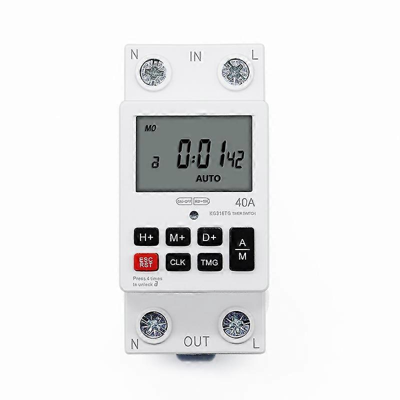 High Power Time Control Switch 220V Power Supply Automatic Power-off Cycle Controller Daily Weekly 7 Days Programmable