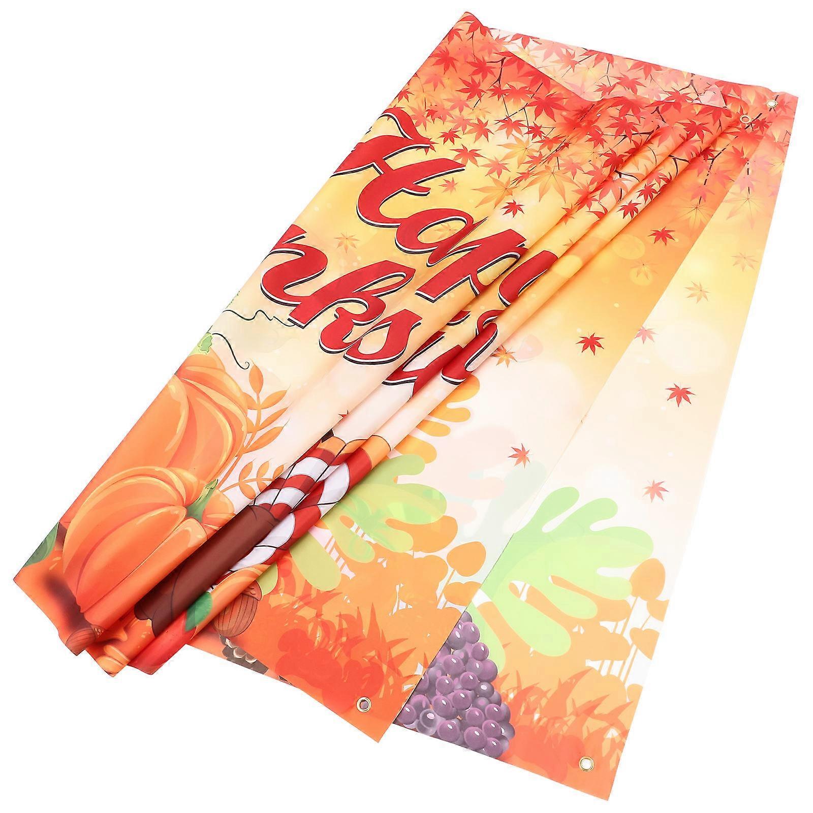 4Pcs Rectangular Thanksgiving Hanging Banner Wall Decor Versatile Photography Background For Dorm Bedroom Adding Festive Style