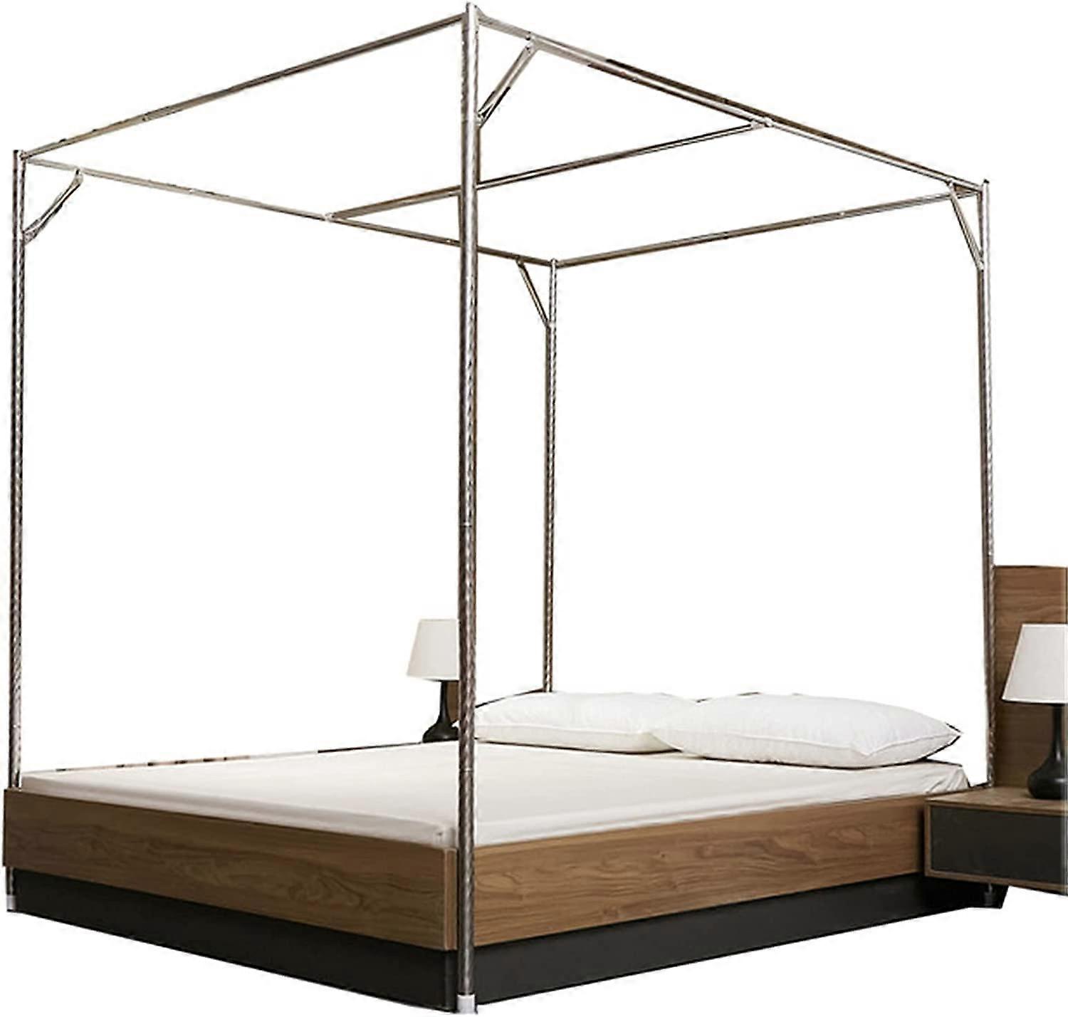 Mosquito Net Bed Frame Stainless Steel Canopy Holder for Twin Full Queen King Sizes