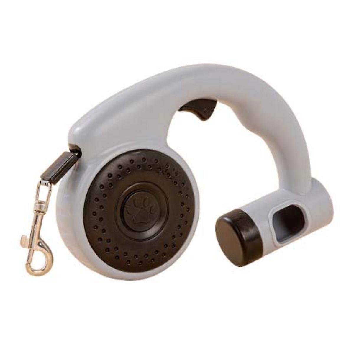 INF Multifunktionellt infällbart hundkoppel med avfallspåsedispenser Trasselfri 3m lina