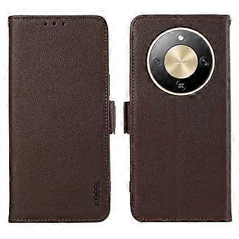 Étui ABEEL pour For Honor X9d 5G/Magic8 Lite 5G, en cuir texturé litchi, avec protection RFID