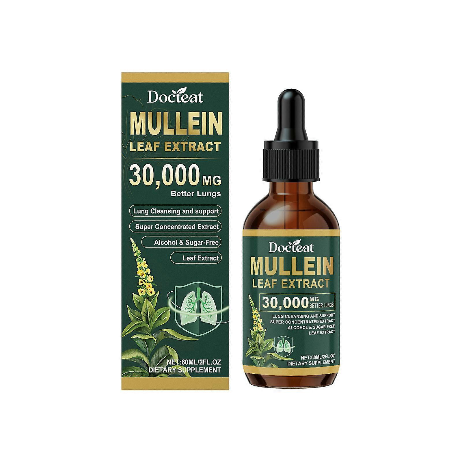 Natural Mullein Extract Lung Cleansing Drops Lung Purification Detoxification Boost Immunity
