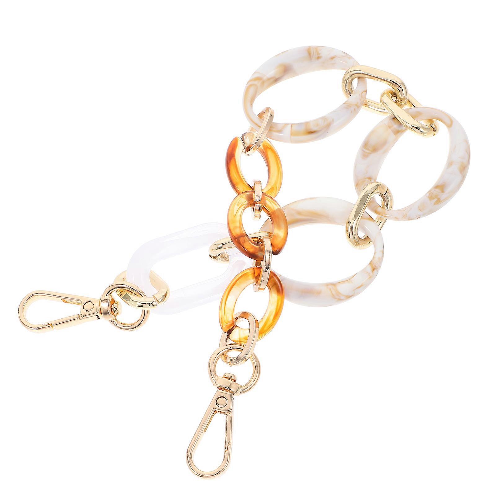 Vintage Acrylic Chain Strap for DIY Crossbody Bag and Handbag Accessories Multi Color 47 Inch