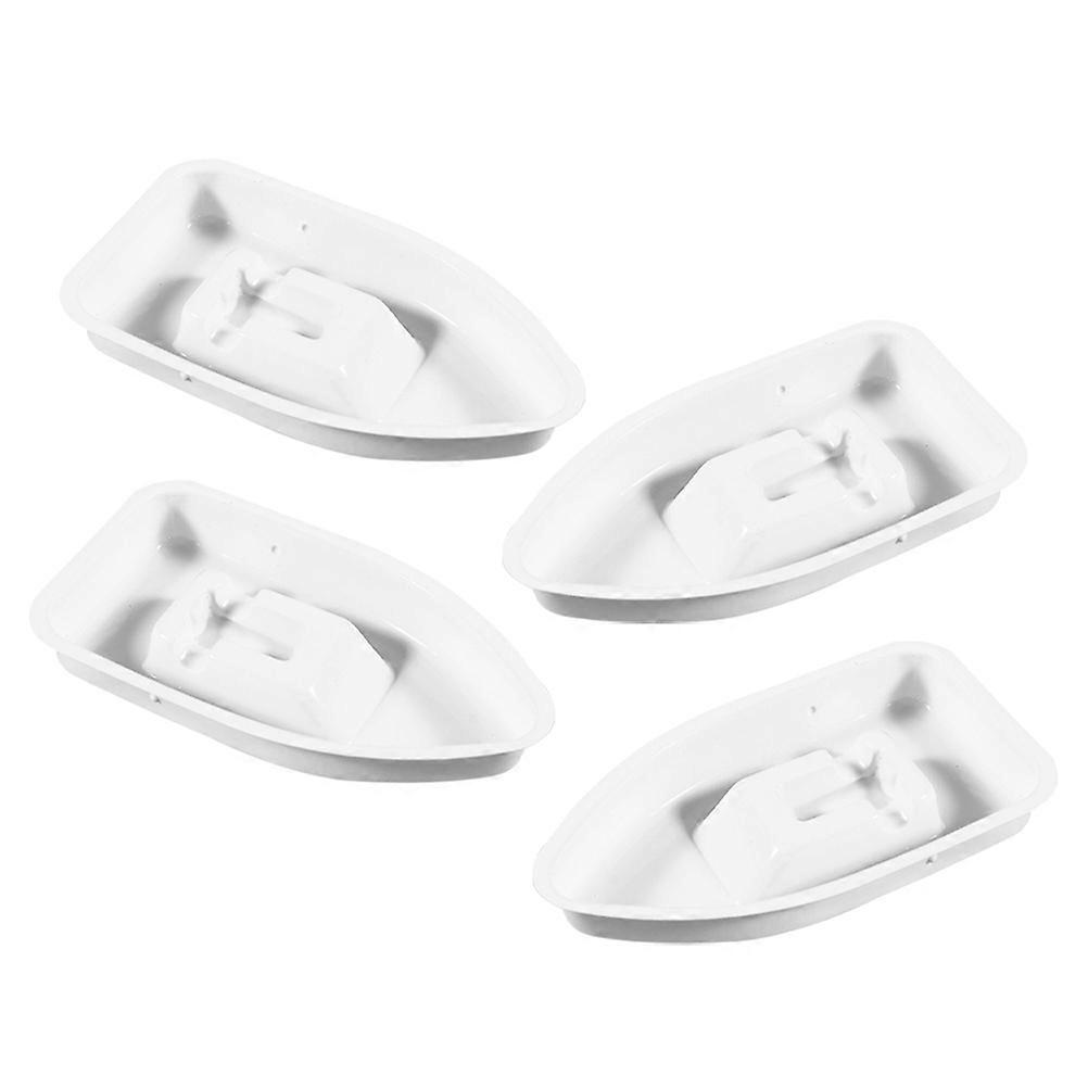 DIY Sailboat Model Toy for Playing 4Pcs White Plastic Boat Material