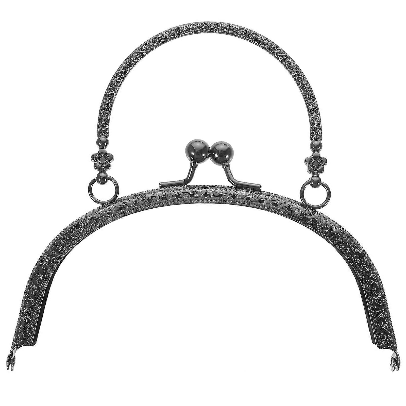Coin Purse Clasps Handbag Handle Decorative for 1Pcs Black DIY Accessory
