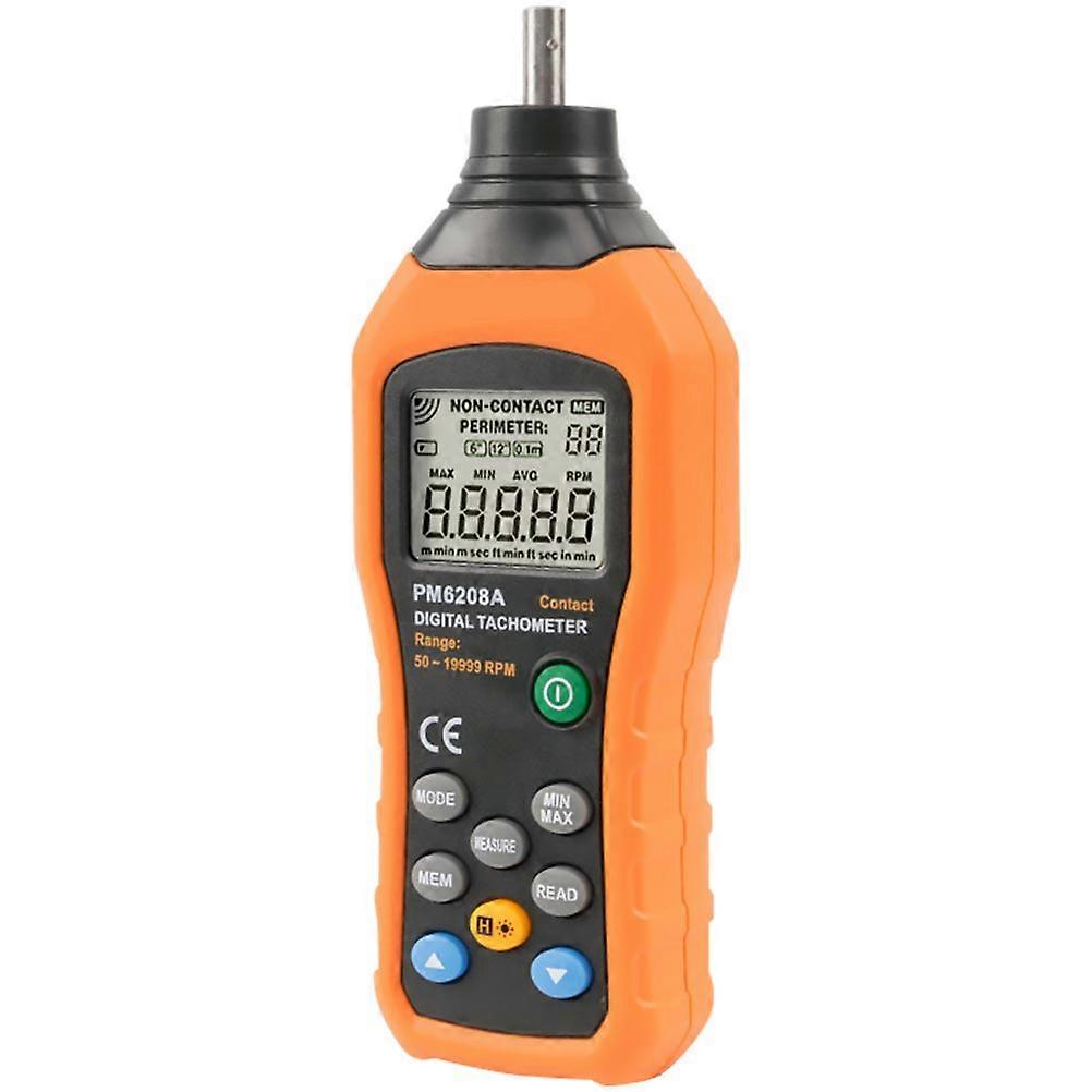 Electronic Tachometer Professional Tachometer for Measuring 1Pcs Orange