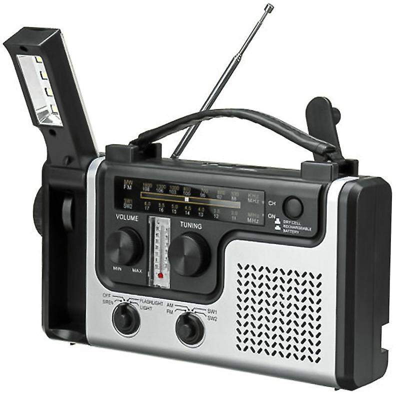 Outdoor Multifunctional Solar Radio Portable FM / AM Radio Built-in Speaker Support LED Emergency F