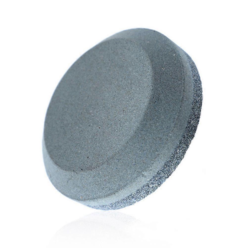 Round Double-Sided Sharpening Stone For Kitchen Utensils 7.6X7.6cm Grey Compact 1Pcs