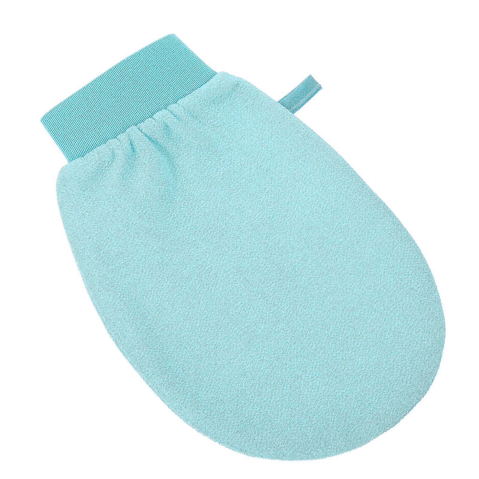 Blue Bathing Hand Exfoliating Mitt for Effective Body Cleaning