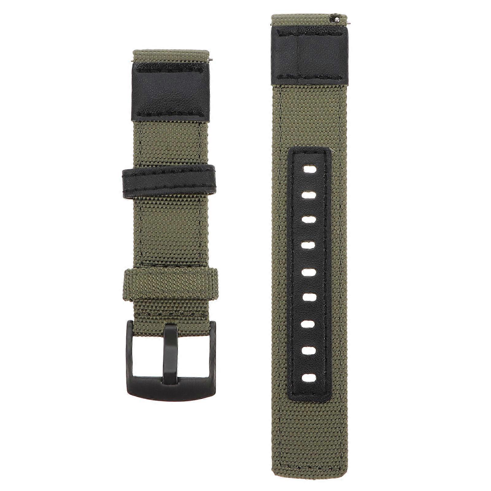 Nylon Watch Strap Quick Release Function for Smartwatch Use Durable Green Band