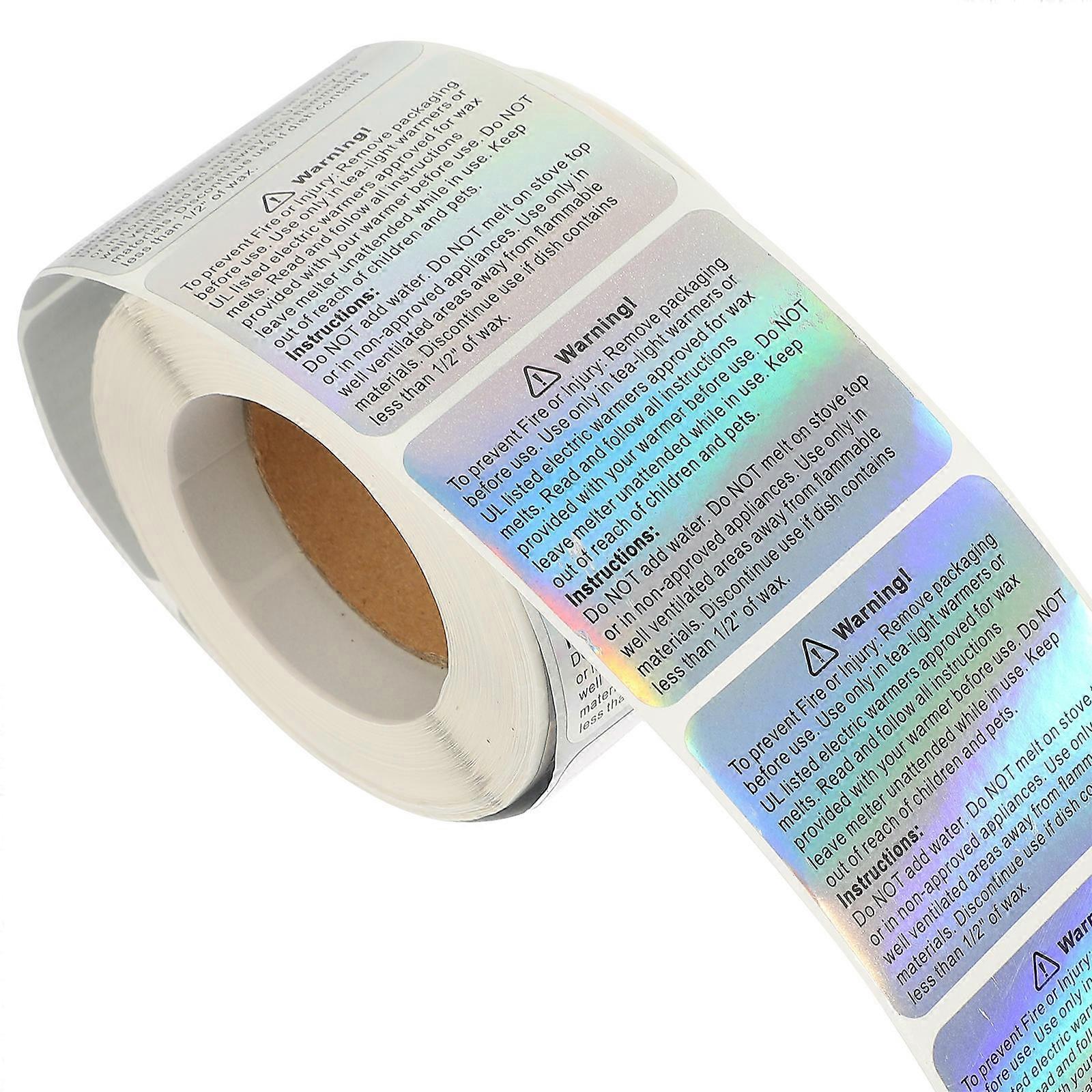 Candle Warning Labels Multicolor Wax Melting Safety Decal 5 Rolls