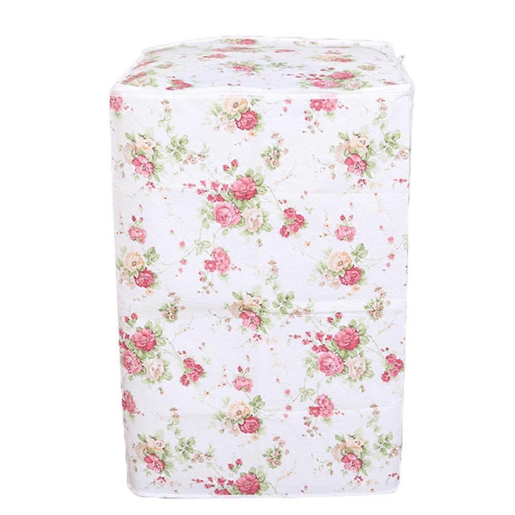 Floral Printed Washing Machine Cover Waterproof Protecting 3Pcs Set