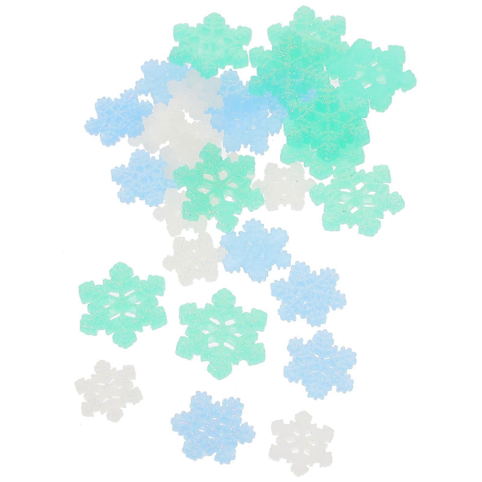 300Pcs Snowflake Charms for Phone Case DIY Plastic Assorted Color