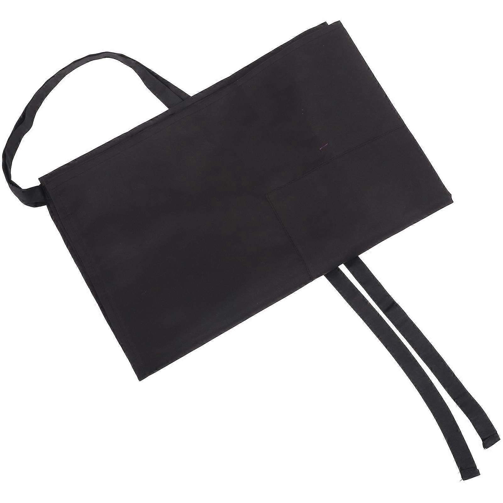 Black Half-Length Cooking Apron for Kitchen Use 1Pcs Protective Apron