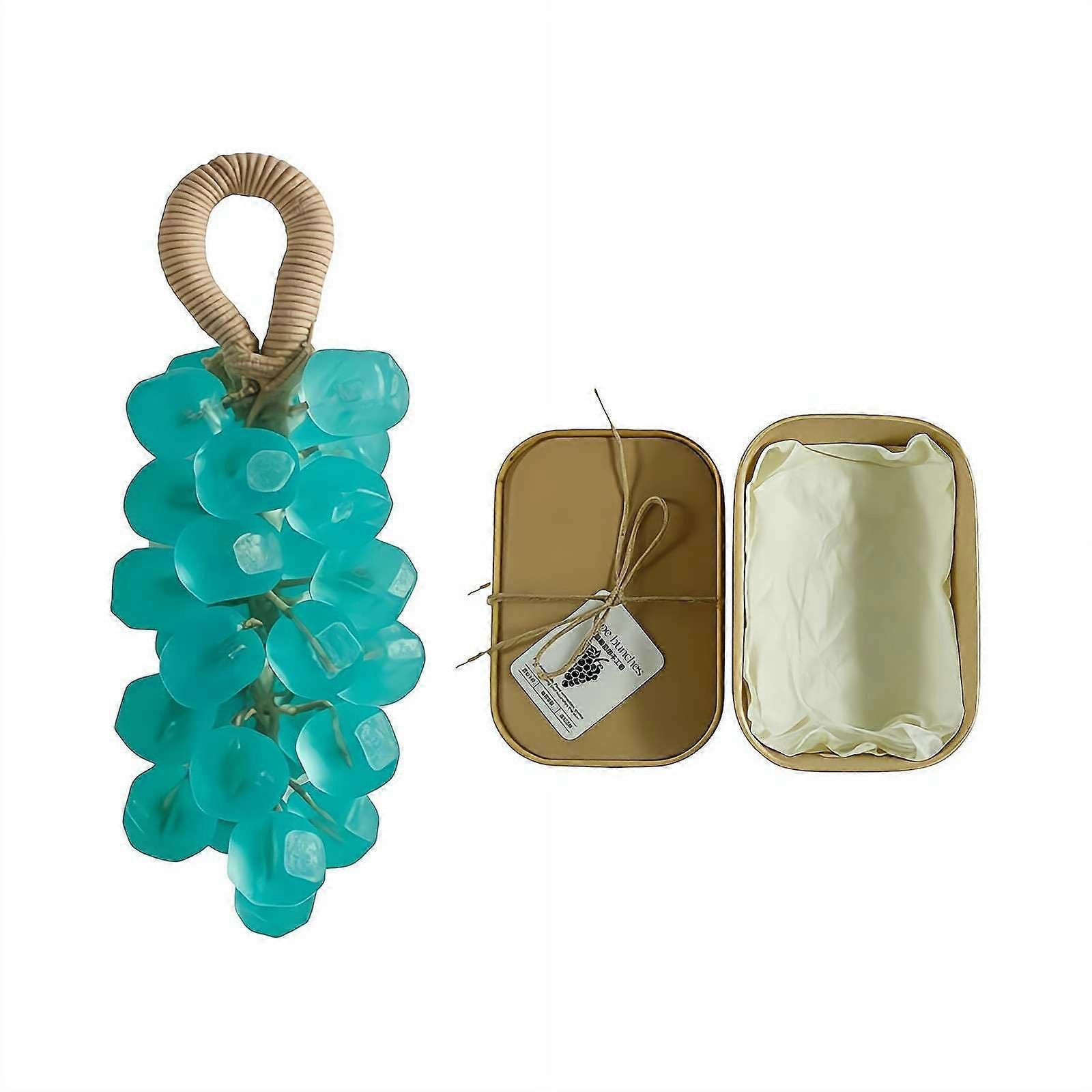 Extra Large Handmade Grape Soap on a Rope for Bath and Shower, Cold Process Decorative Gift