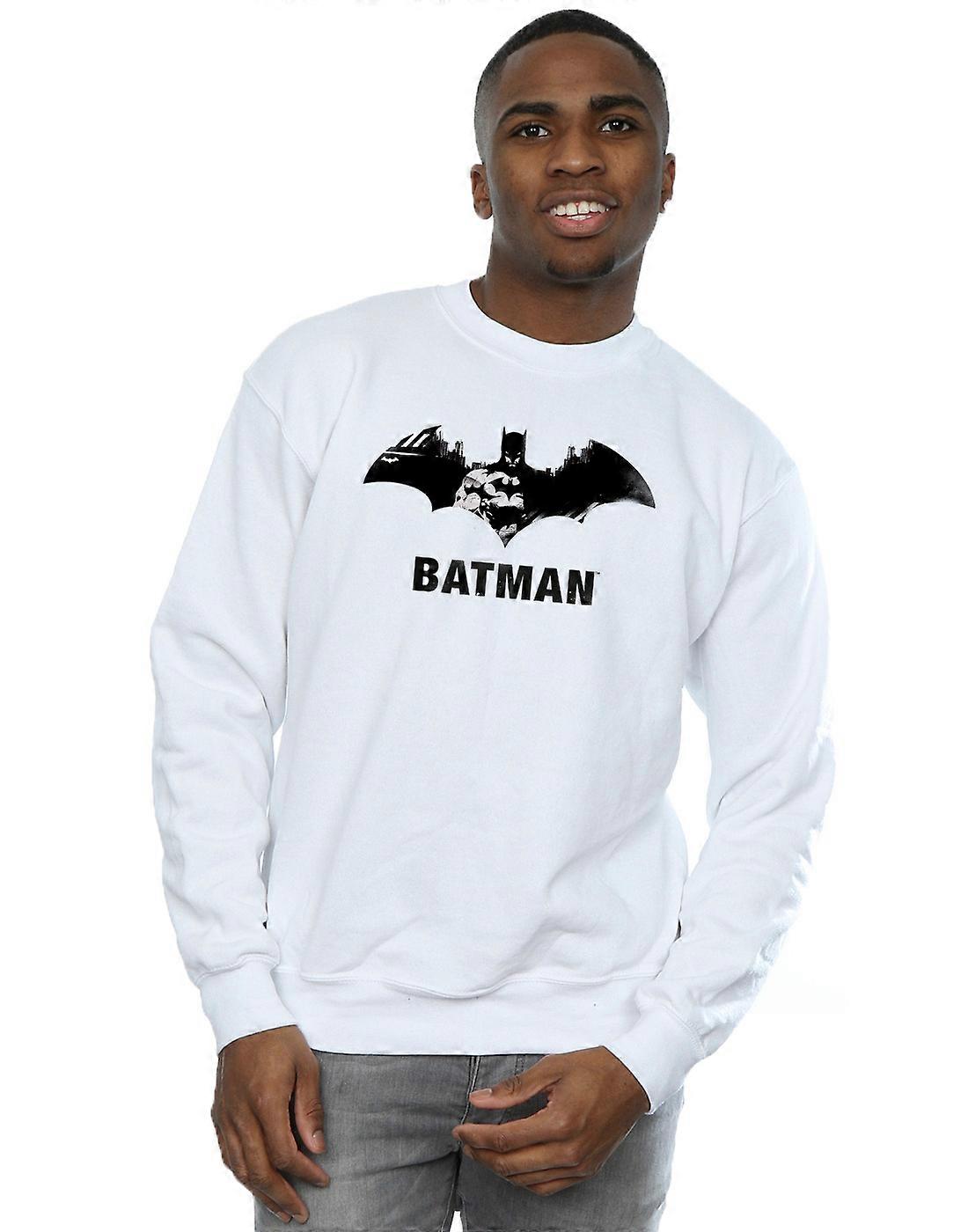 DC Comics Men's Batman Black Stare Logo Sweatshirt