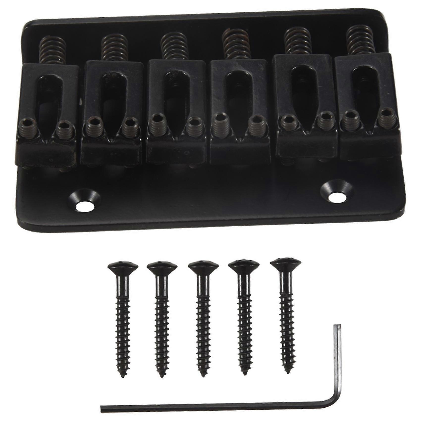 Black 6 string Fixed Hard Tail Guitar Bridge For Strat Guitar