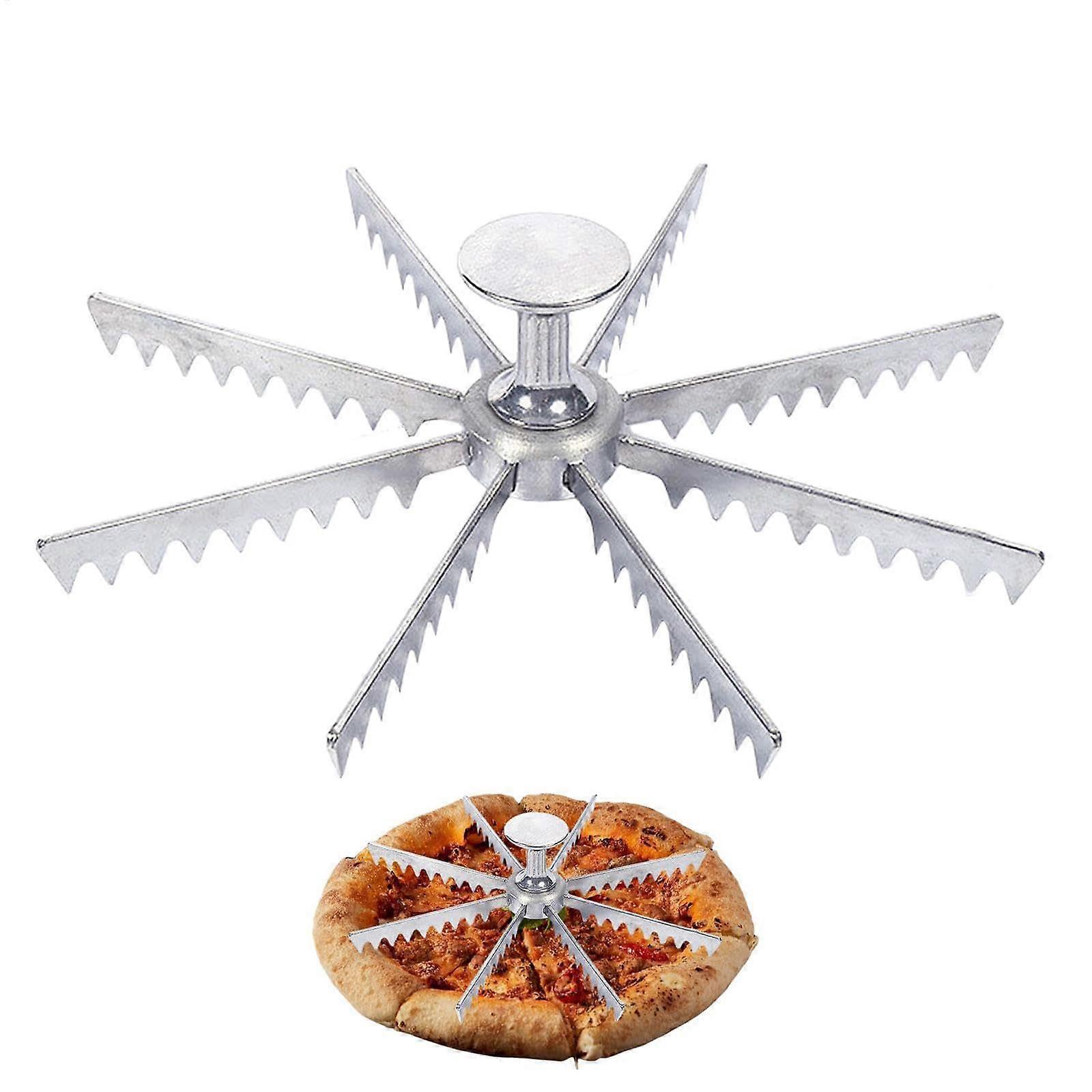 Pie Cutter with Ergonomic Handle, Aluminum Alloy 8 Slice Pizza Slice Divider for Precision Baking