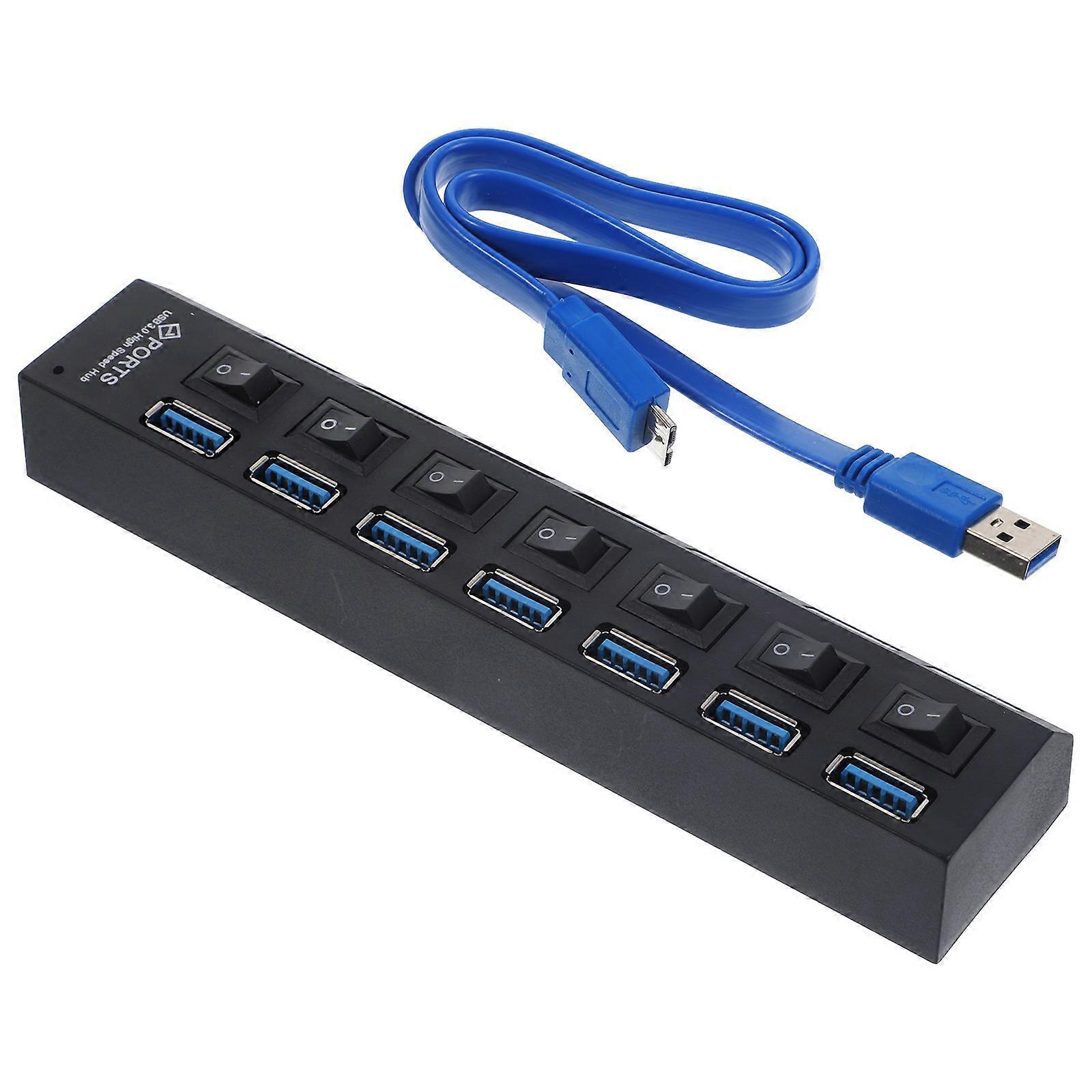 USB 3.0 Hub 7-Port USB Splitter for High-Speed Data Transfer Use
