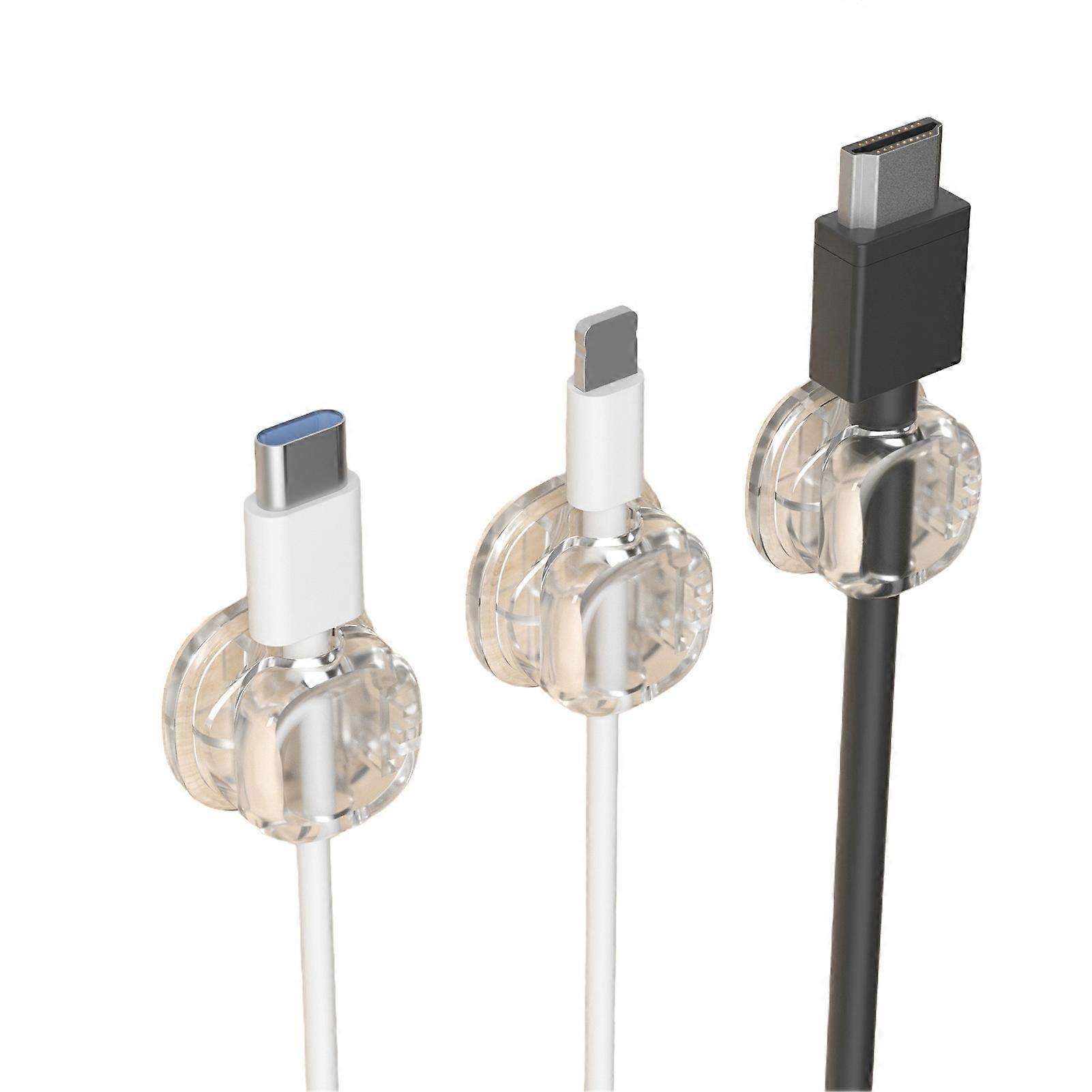 Magnetic Cable Holder Self-Adhesive Cable Organizer Easy Installation Cable Clip with Spring for