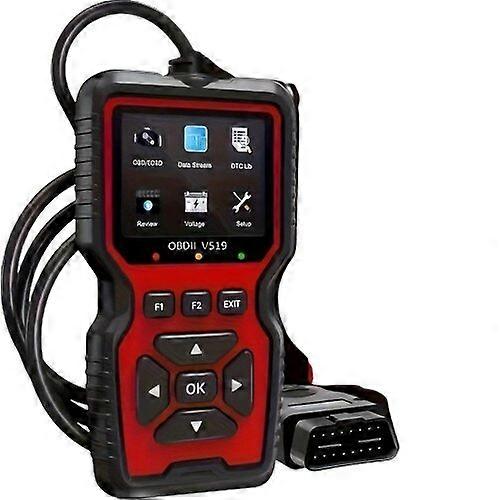 OBD2 Diagnostic Scanner, Real-time Data Stream + Oxygen Sensor Test, Clear Fault Codes, Car Fault Detection Tool