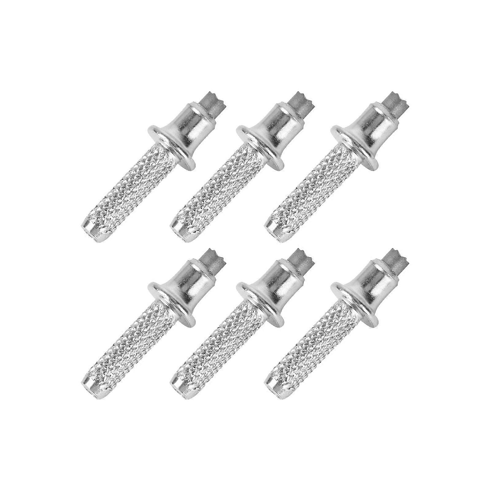 6Pcs Trekking Pole Tips AntiSlip Strong Grip Durable Metal Hiking Pole Replacement Covers