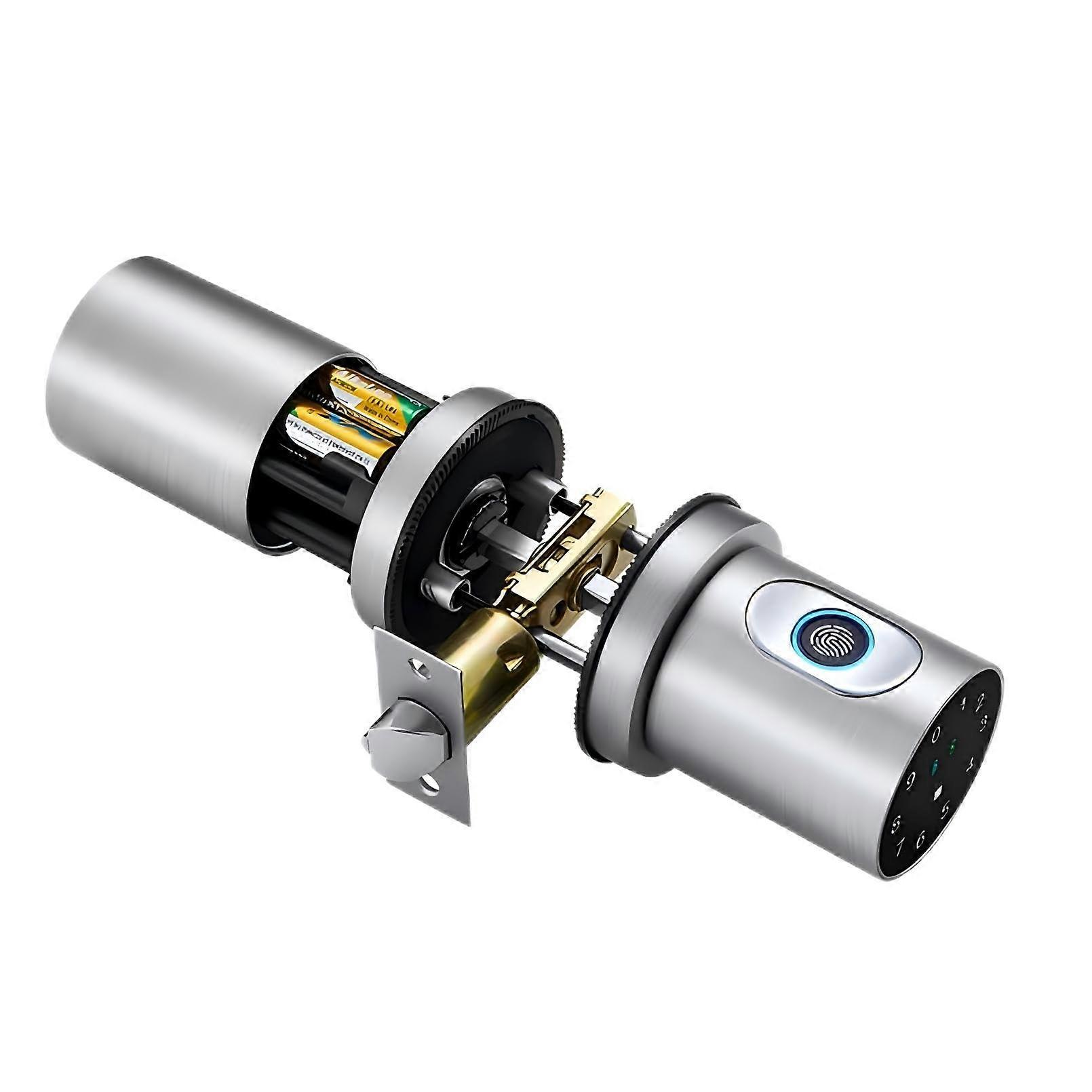 Smart Door Lock with Fingerprint and Keypad, Keyless Entry Bluetooth Tuya App Control (Silvery)