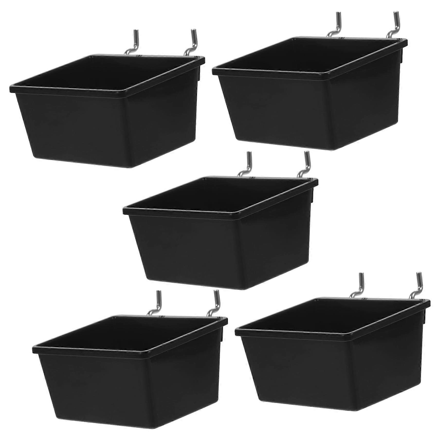 Pegboard Storage Bins 5pcs Garage Wall Mounted Organizer for Tools and Parts Durable Workshop Use