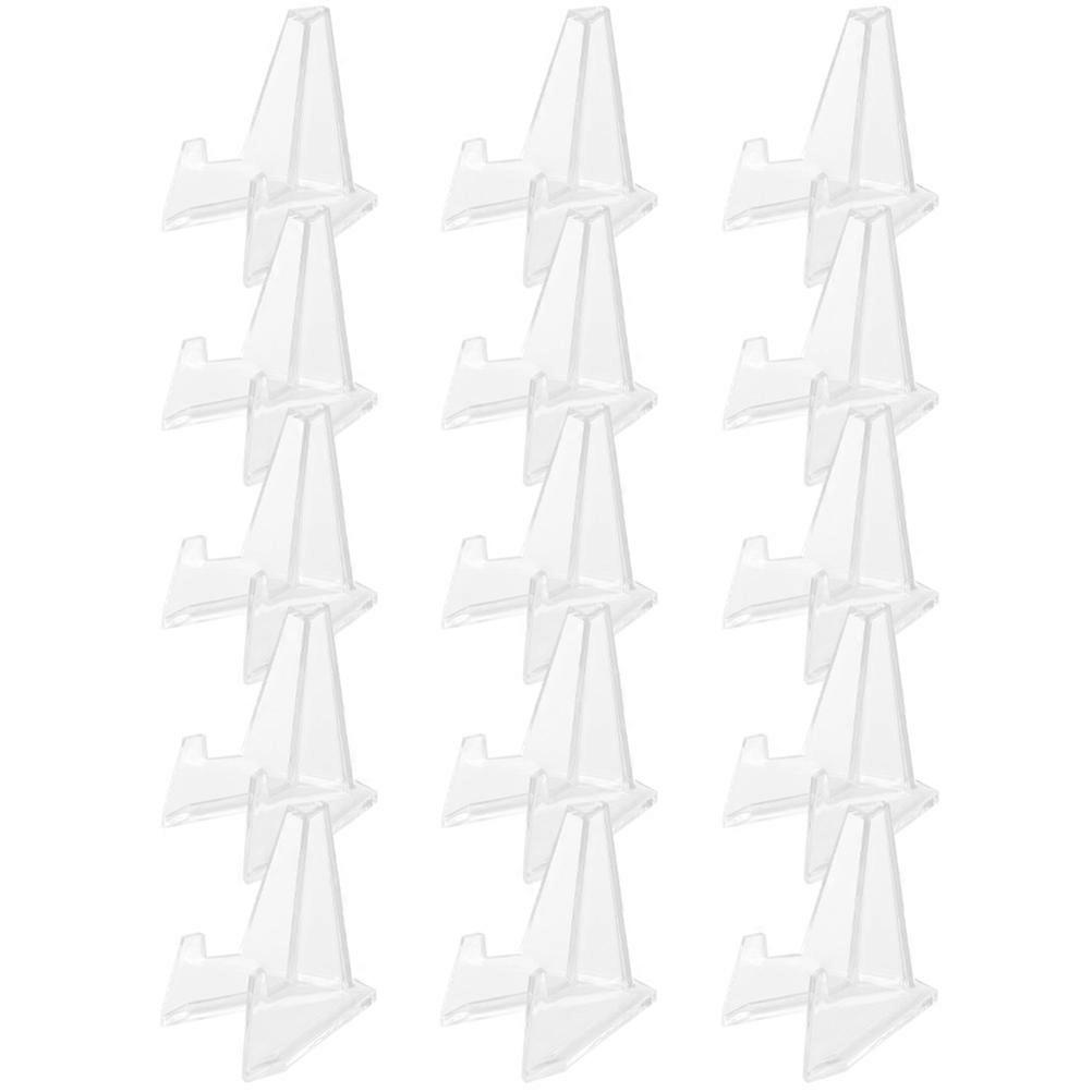 Mini Easel Stand Coin Display for Decoration 60Pcs Transparent Plastic