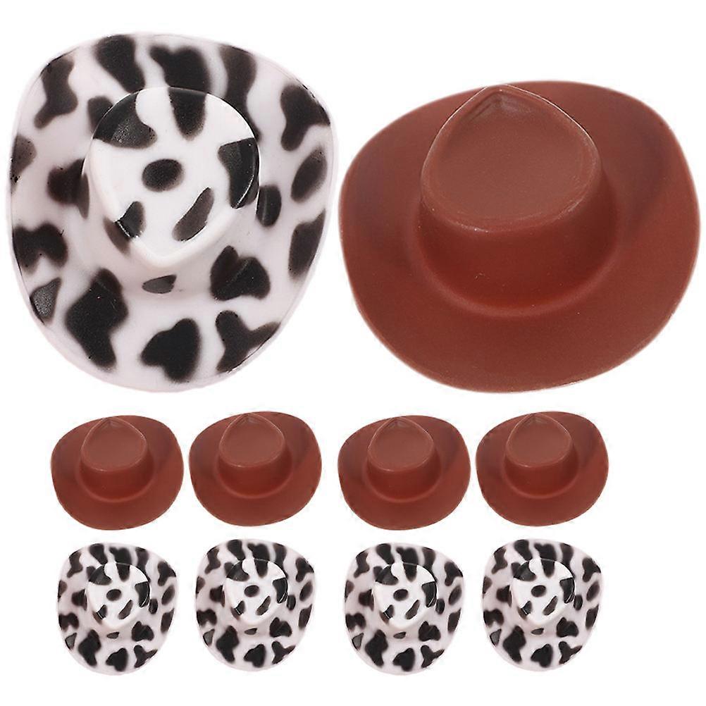 Mini Hat Miniature Doll Hat for Cosplay Use 10Pcs Durable Plastic Material