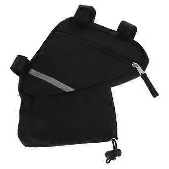 Borsa triangolare per telaio bici con porta bollitore per mountain bike, alta capacità, riduce al minimo la resistenza al vento, nera, 20,50x18,00x5,00 cm, 1 set