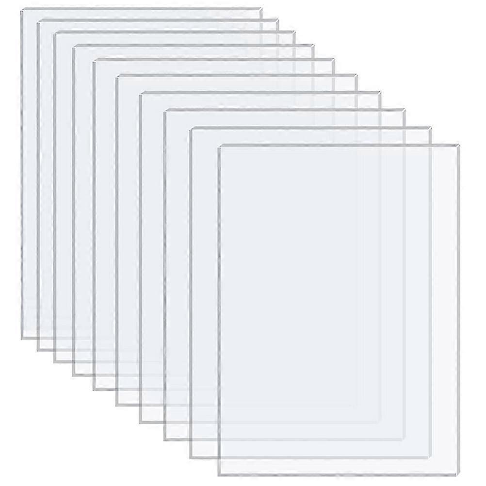 10pcs Clear Acrylic Sheets for Picture Frames and Crafting