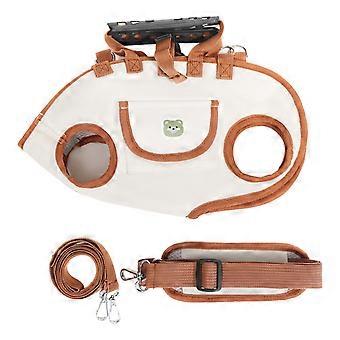 Arnés de elevación y soporte ajustable para perros, ideal para mascotas lesionadas o mayores, tejido Oxford transpirable, color marrón, talla L.