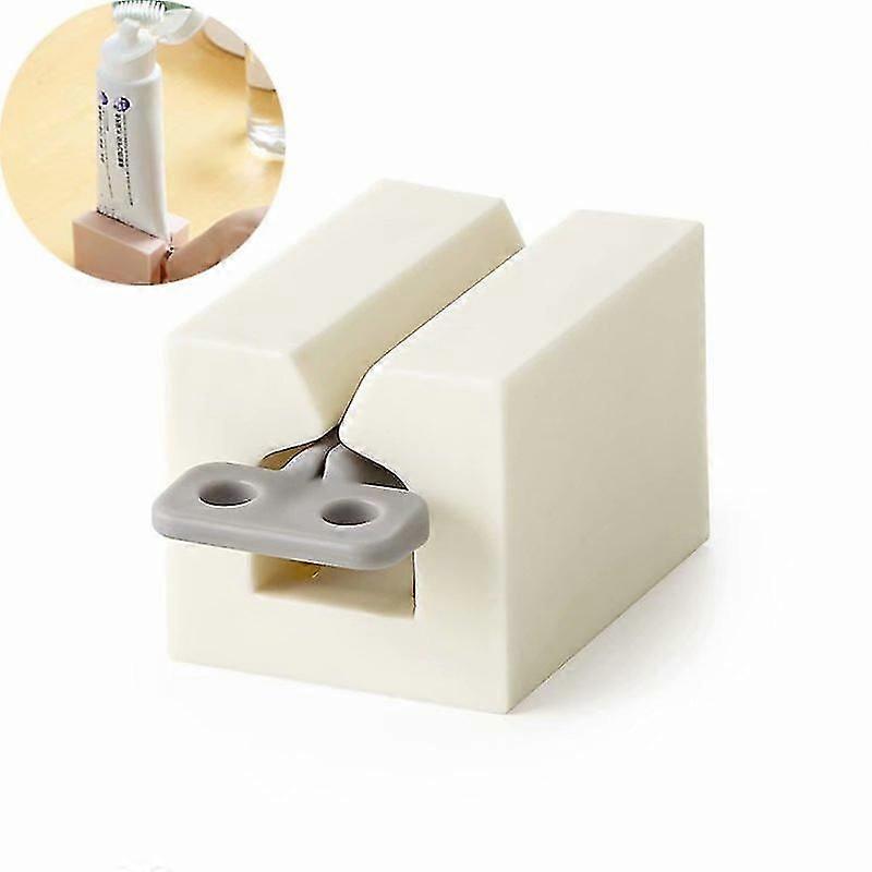 Pxcl Toothpaste Dispenser Toothpaste Holder, Toothpaste Squeezer White