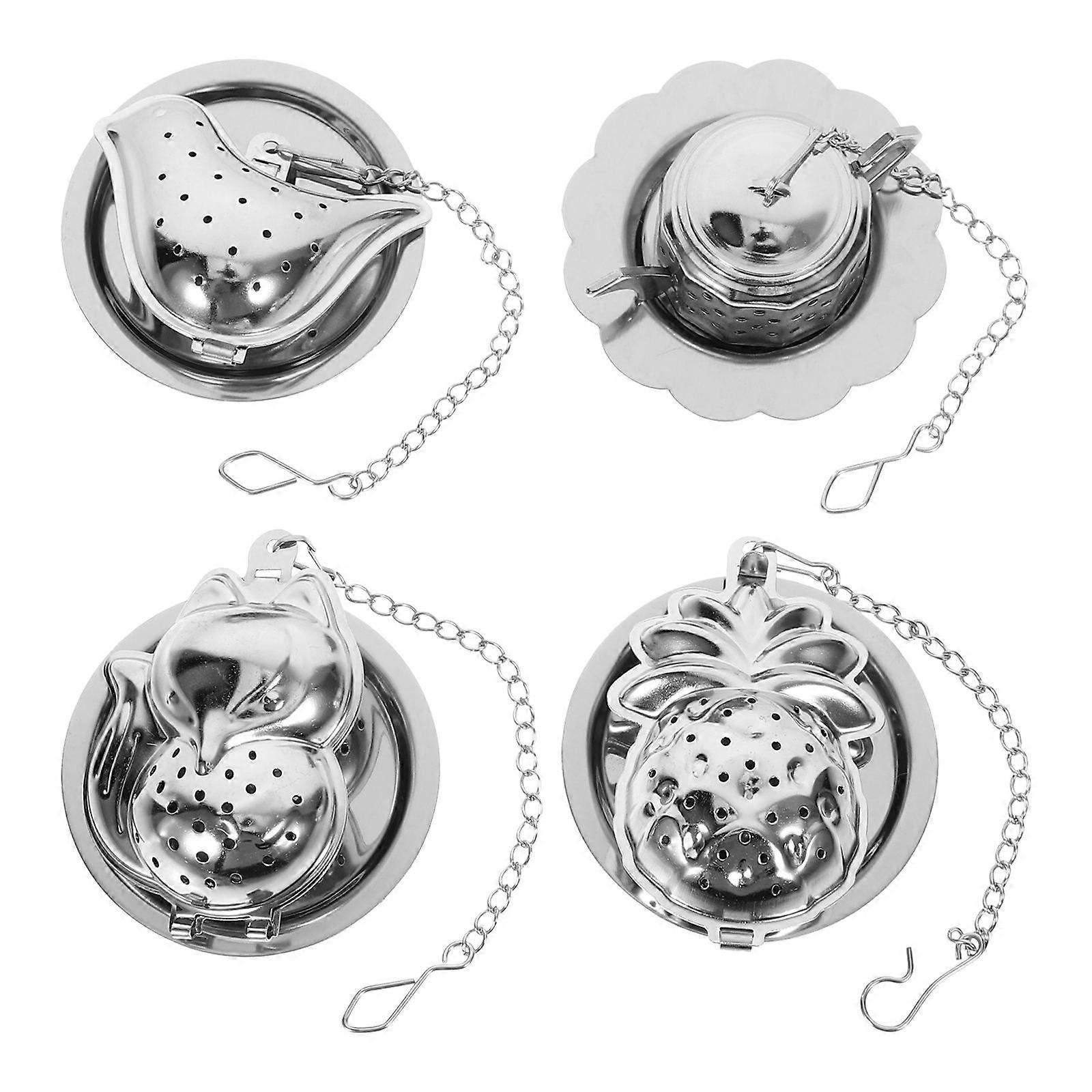 Tea Infuser Stainless Steel Mini Tea Strainers for 4Sets