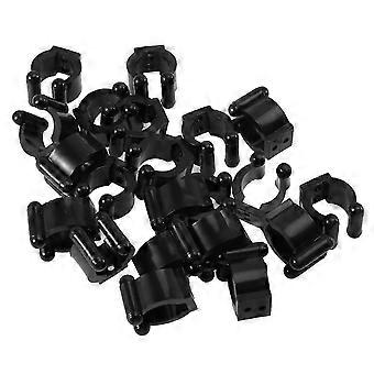 10pcs Fishing Rod Holder Plastic Club Clip Pole Storage Rack Tip Clamps Holder Without Screws Fishing Rod Rack Fishing Tackle (Black) good
