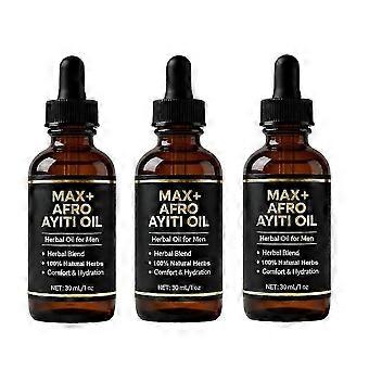 3 stk. Trineh Afro Ayiti Olie Naturlig Urteolie Til Mænd Urteblanding Hydrering 30 ml Xepa