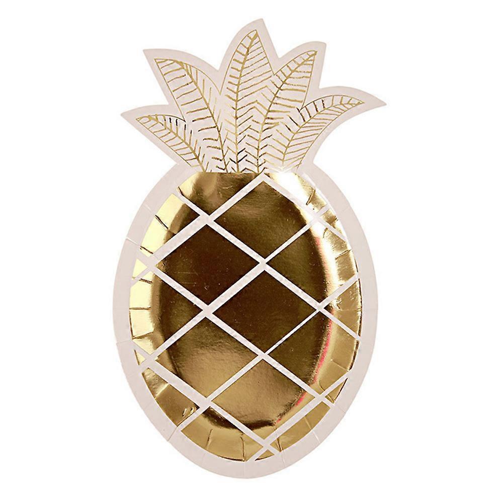 Paper Pineapple Shaped for Storage 8Pcs Golden