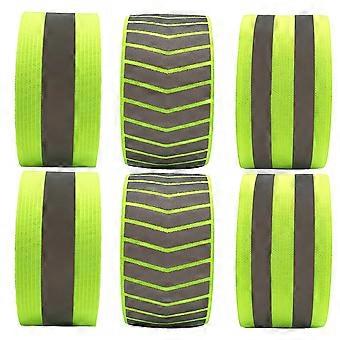 Reflective Armband Outdoor Safety Fluorescent Wristband Bracelet for 12Pcs