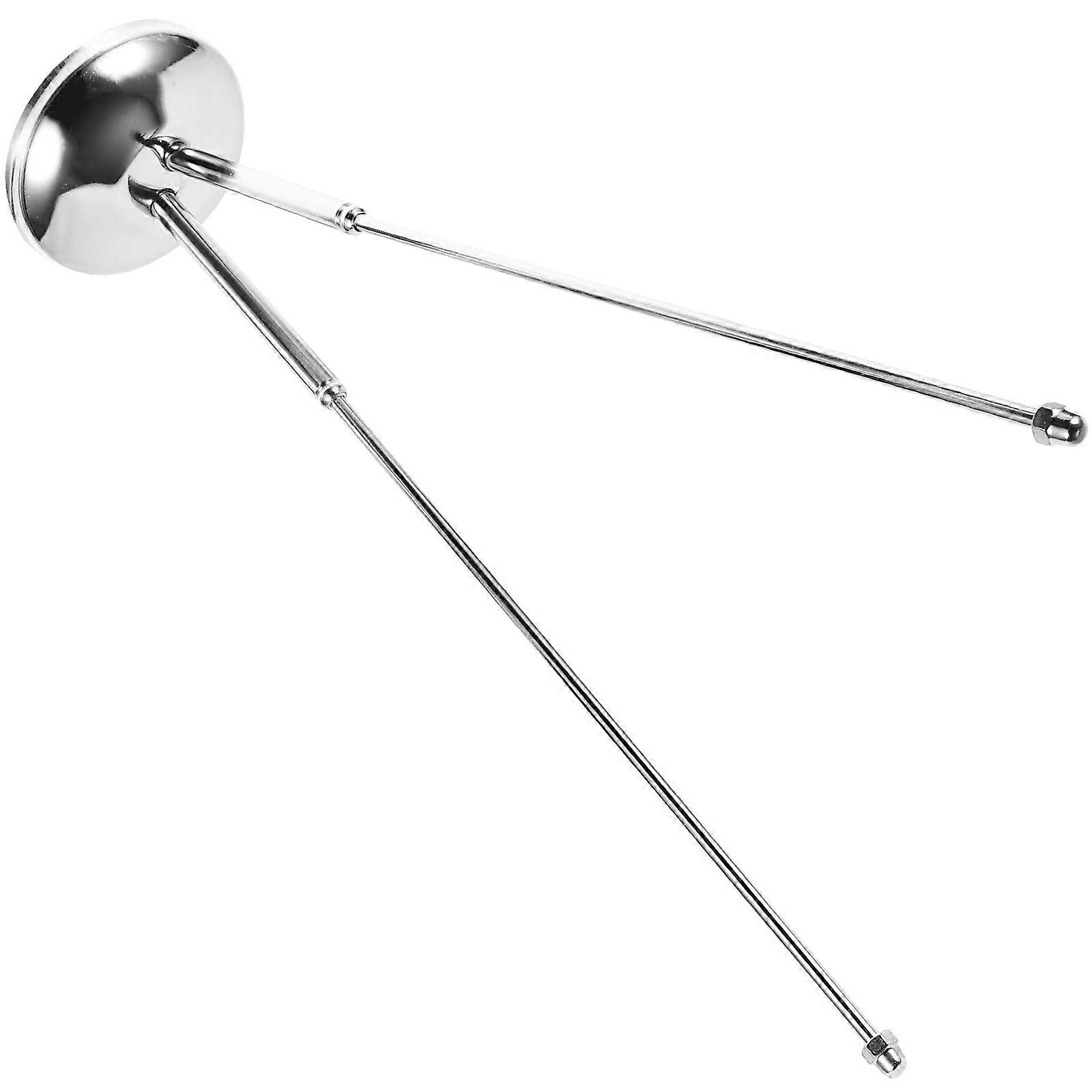 Silver Table Flag Pole Sturdy Metal Flag Display Bracket for Office