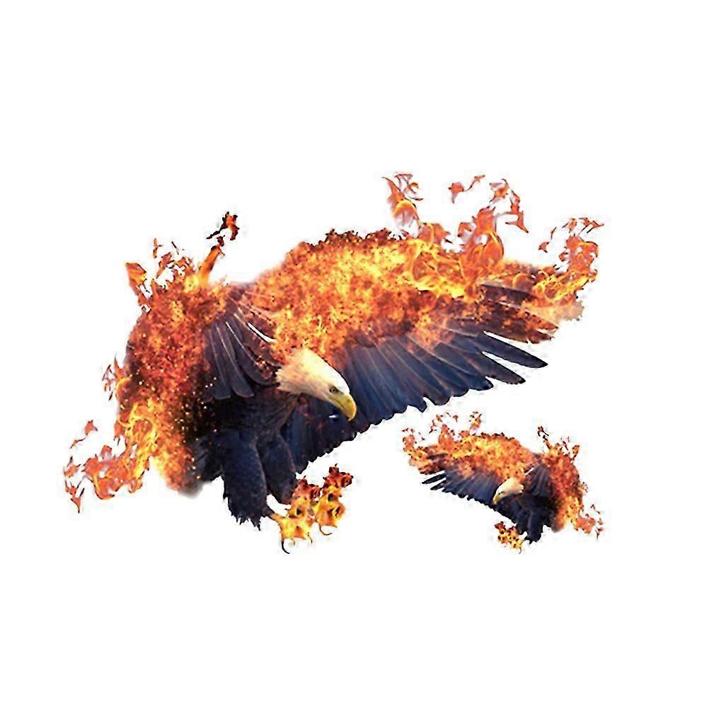 Sticker Flame Style for Decoration Eagle Flame Wall Sticker