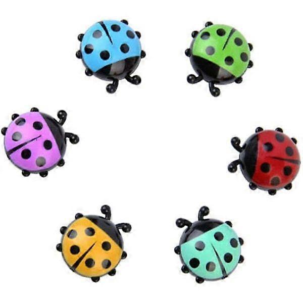 6pcs Creative Plastic Ladybug Tree Fridge Magnets Desk (Random Color) 0.59 x 0.67 x 0.71 inch