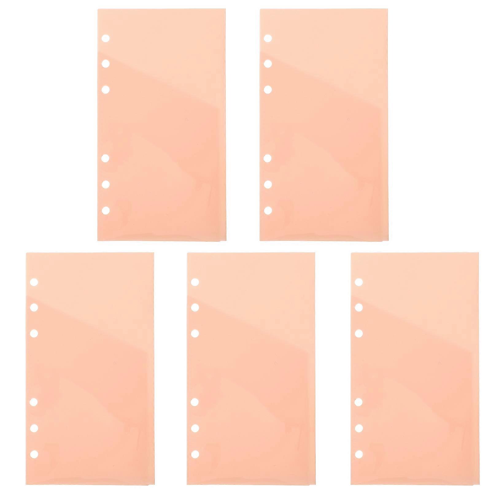 Budget Binder Pocket Inserts for Storage Use 5Pcs Portable PP Pockets