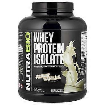 NutraBio, Wei-eiwitisolaat, Alpenvanille, 5 lb (2268 g)